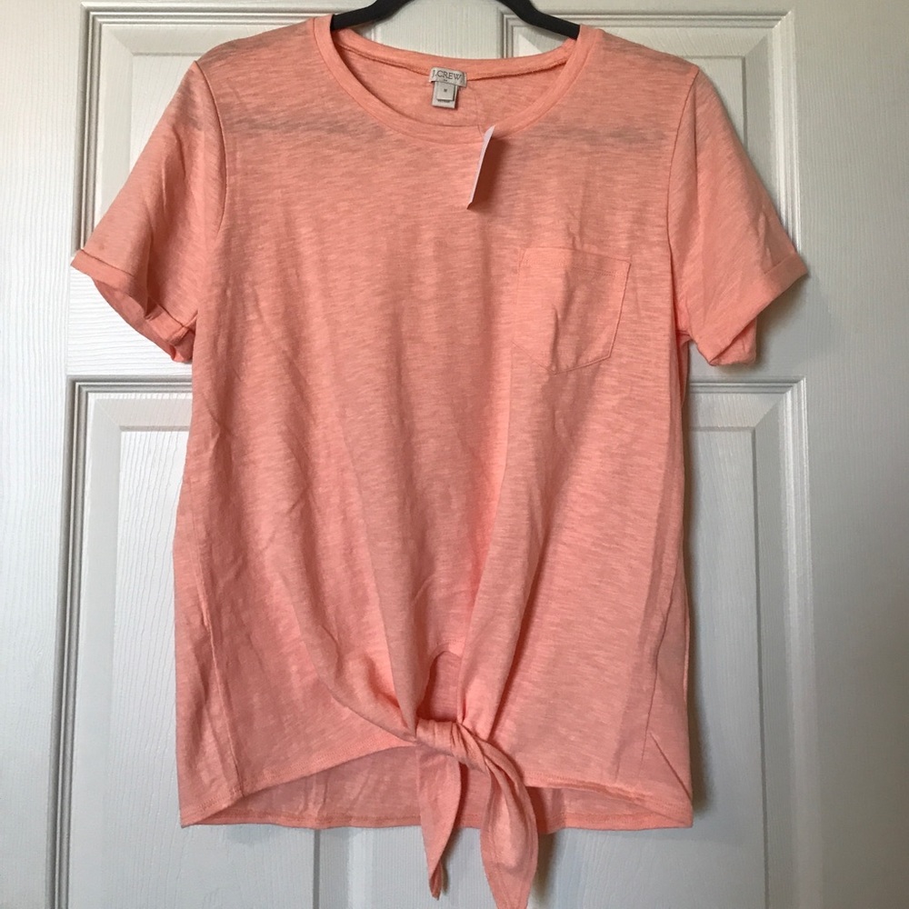 J Crew coral tie top